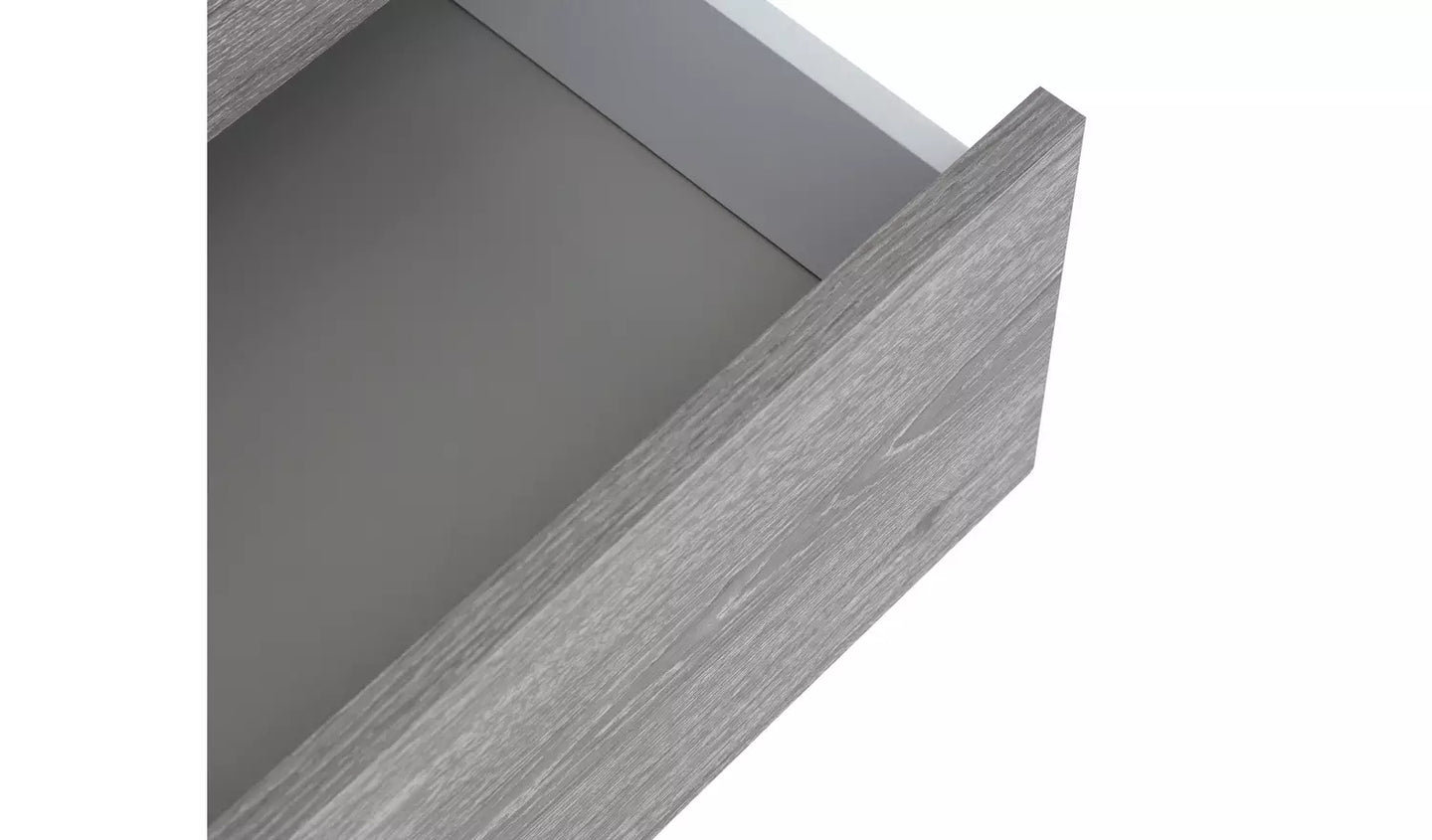 Seville 3 Drawer Chest - Grey Oak Effect